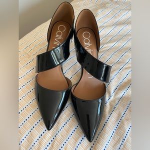 Calvin Klein patent leather heels, never worn size 9m